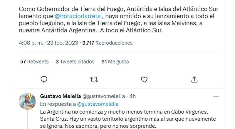 Melella acusó a Larreta de “ningunear” a Tierra del Fuego