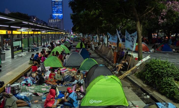 Levantan el acampe en la 9 de Julio por planes Potenciar Trabajo