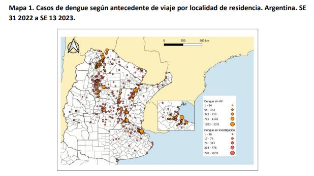 El mapa del dengue en la Argentina: cuáles son los distritos más afectados por el brote