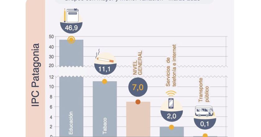 En marzo la Patagonia registró una inflación del 7%