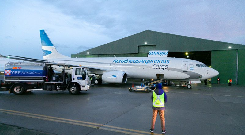 Comenzó a operar el avión de carga de Aerolíneas