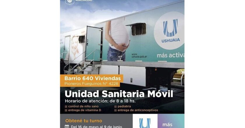 La Unidad Sanitaria Móvil continúa atendiendo en las 640 Viviendas de Ushuaia