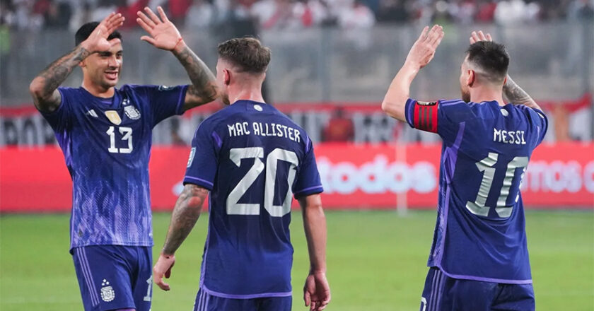 Argentina aumentó su dominio ante Perú con un Messi en esplendor