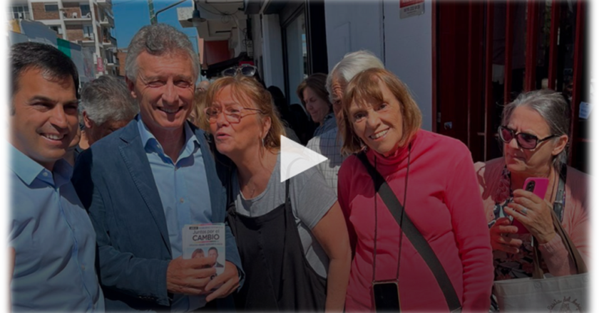 Mauricio Macri salió a repartir boletas de Patricia Bullrich en la provincia de Buenos Aires