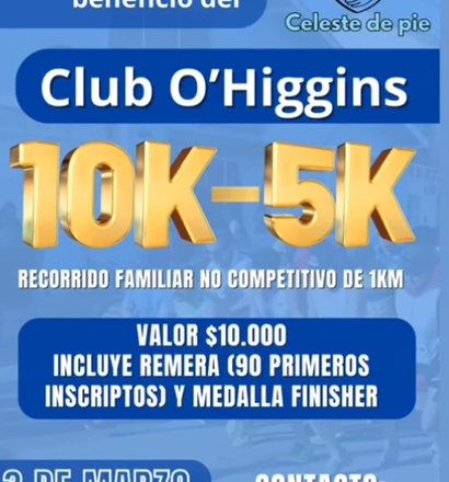 Maratón solidaria en beneficio del Club Deportivo O’Higgins de Río Grande tras devastador incendio