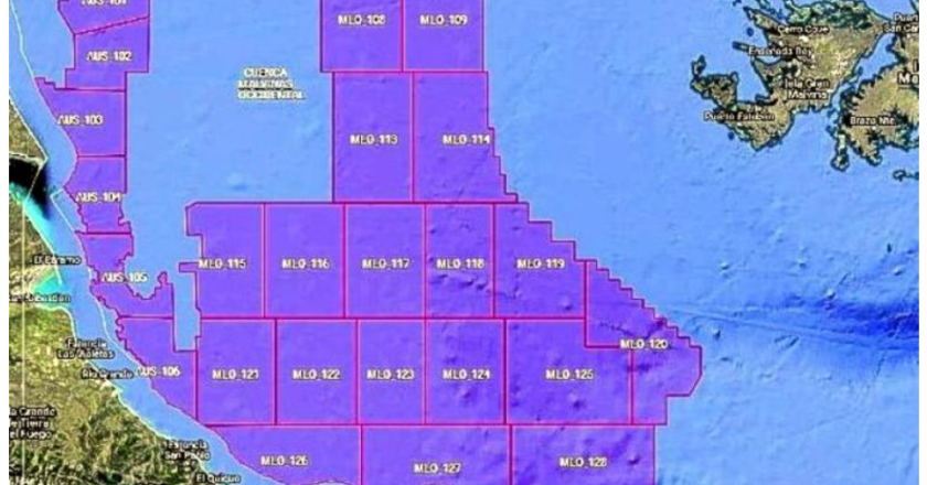 Devuelven tres áreas off shore situadas entre Tierra del Fuego y las Islas Malvinas