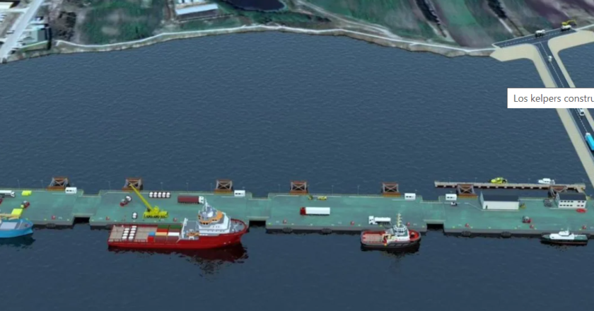 Los kelpers construyen un mega puerto en Malvinas que competirá con el de Ushuaia