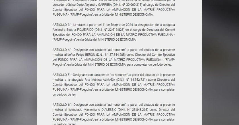 Funcionario provincial al Comité Ejecutivo del FAMP