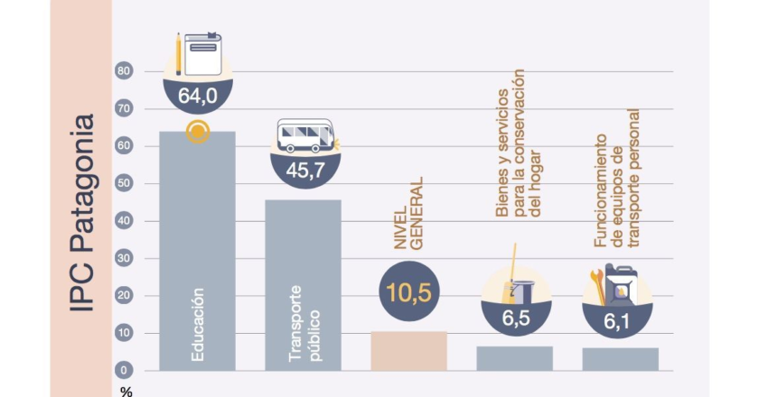 En marzo la inflación en la Patagonia fue del 10,5%