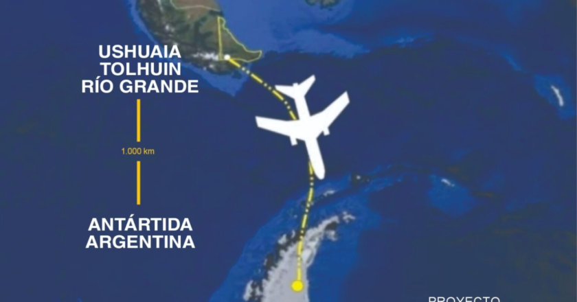 Pino sostuvo que el Gobierno Provincial se declaró incompetente para establecer la conexión aérea entre Ushuaia y la Antártida Provincial.